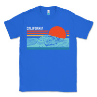 Vintage California Wave Surf Retro 80s California Beach Surfing Classic Tee | Teevron