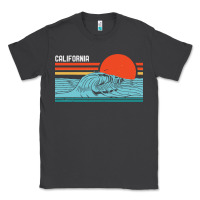 Smoke vintage california wave surf retro 80s california beach surfing Classic Tee - linhVisuals