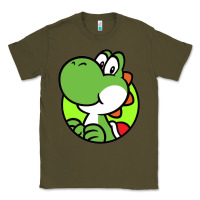 Army Green Yoshi Anime Classic Tee - linhVisuals