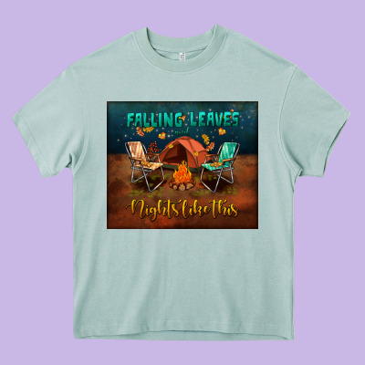 Falling Leaves And Nights Like This Mouse Pad Heavy Core Tee Designed By Bundleandbundleshop