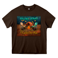 Chocolate Brown falling leaves and nights like this mouse pad Heavy Core Tee - BundleAndBundleShop