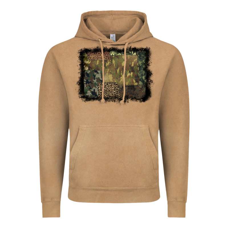 Camouflage Leopard Background Vintage Hoodie by BarkalooDesign | Teevron