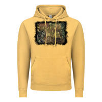 Vintage Mustard camouflage leopard background Vintage Hoodie - BarkalooDesign