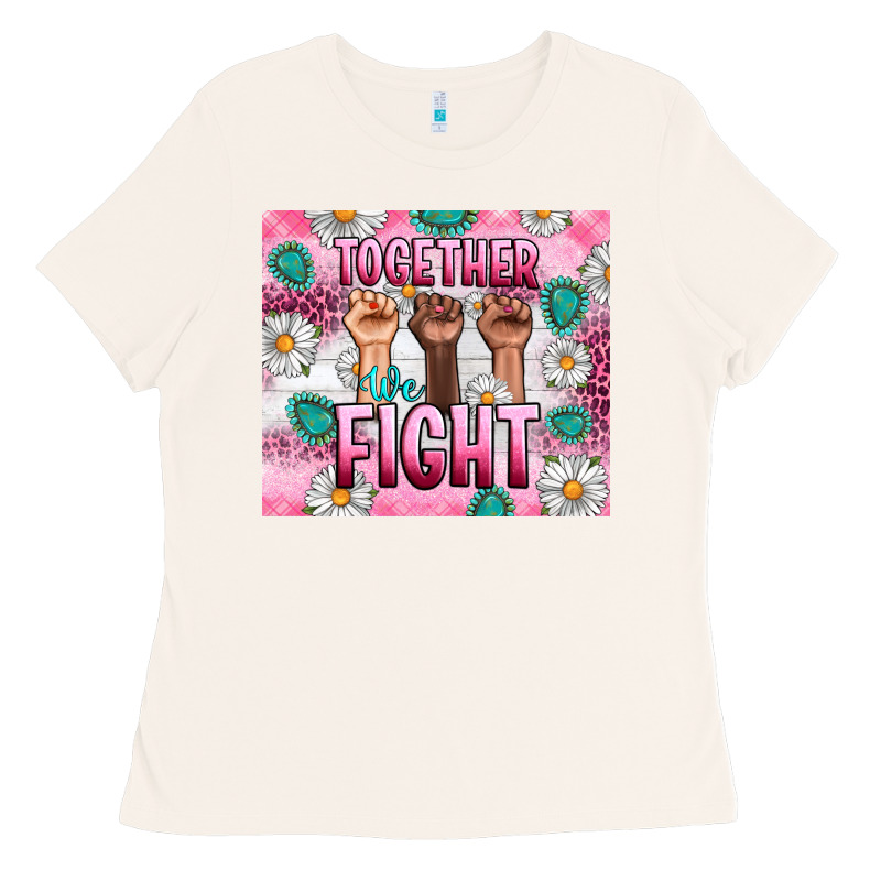 Breast Cancer Together Fight Ladies Tee by Artiststas | Teevron