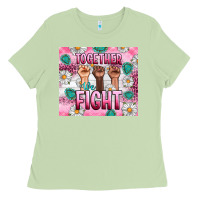 Matcha Breast Cancer Together Fight Ladies Tee - Artiststas