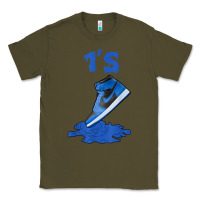 Army Green 1 retro high og dark marina blue tee shoes dripping got em t shirt Classic Tee - linhVisuals