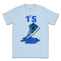 Dusty Blue 1 retro high og dark marina blue tee shoes dripping got em t shirt Classic Tee - linhVisuals
