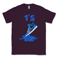 Plum 1 retro high og dark marina blue tee shoes dripping got em t shirt Classic Tee - linhVisuals