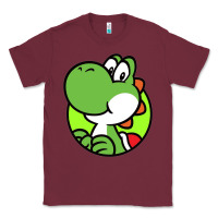 Burgundy Cartoon Yoshi Classic Tee - linhVisuals