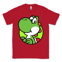 Red Cartoon Yoshi Classic Tee - linhVisuals