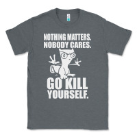 Charcoal Heather kill yourself classic foamy the squirrel Classic Tee - linhVisuals