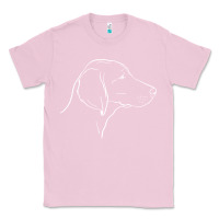 Bubblegum Pink weimaraner t  shirt weimaraner dog line art Classic Tee - linhVisuals