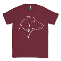Burgundy weimaraner t  shirt weimaraner dog line art Classic Tee - linhVisuals