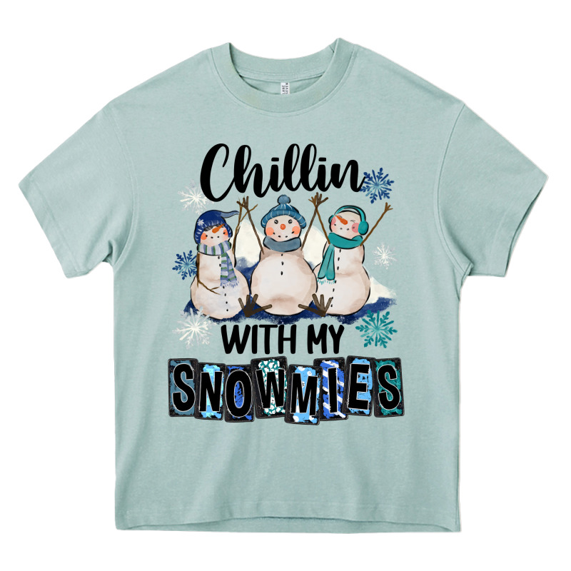 Chillin With My Snowmies Heavy Core Tee by FaDigitalArtStudio | Teevron
