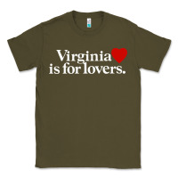 Army Green VIRGINIA IS FOR LOVERS Classic Tee - linhVisuals