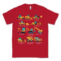 Red construction excavator vehicle boys builder heavy equipment t shirt Classic Tee - linhVisuals