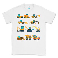 White construction excavator vehicle boys builder heavy equipment t shirt Classic Tee - linhVisuals