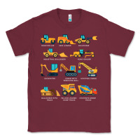 Burgundy construction excavator vehicle boys builder heavy equipment t shirt Classic Tee - linhVisuals