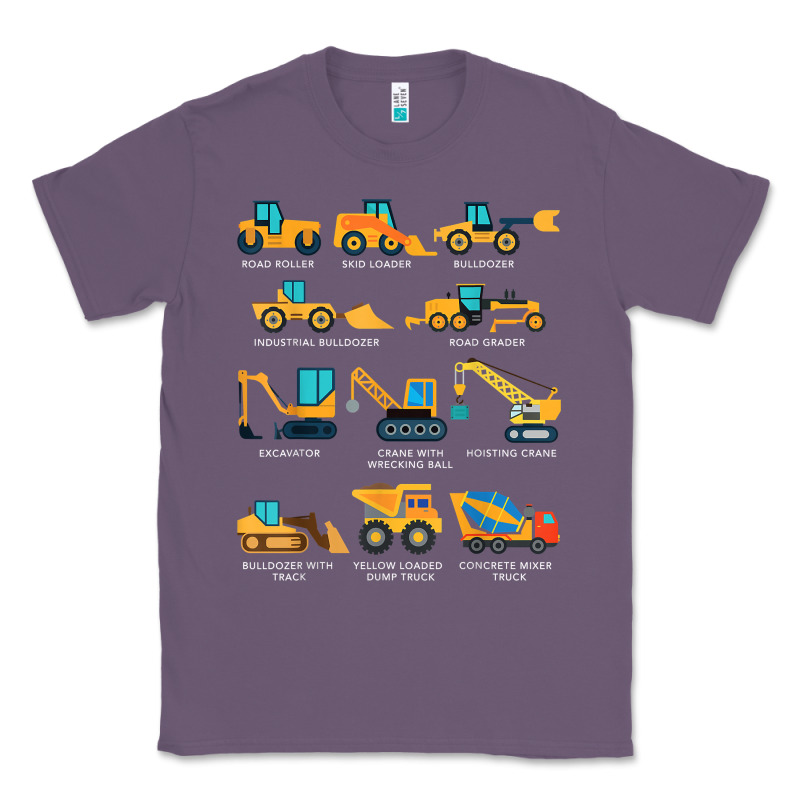 Construction Excavator Vehicle Boys Builder Heavy Equipment T Shirt Classic Tee by linhVisuals | Teevron