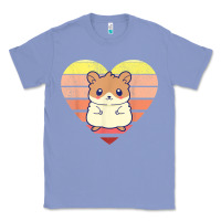 Colony Blue cute hamster design retro heart shape vintage t shirt Classic Tee - linhVisuals