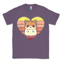 Lavender cute hamster design retro heart shape vintage t shirt Classic Tee - linhVisuals