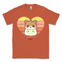Copper cute hamster design retro heart shape vintage t shirt Classic Tee - linhVisuals