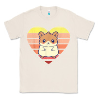 Natural cute hamster design retro heart shape vintage t shirt Classic Tee - linhVisuals