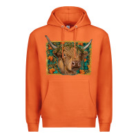 Carrot highland cow fall Premium Hoodie - RanaPortraitStore