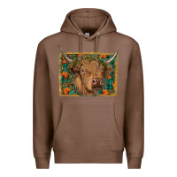 Chestnut highland cow fall Premium Hoodie - RanaPortraitStore