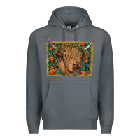 Rock highland cow fall Premium Hoodie - RanaPortraitStore