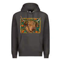 Smoke highland cow fall Premium Hoodie - RanaPortraitStore