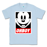 Dusty Blue ohboy Classic Tee - linhVisuals