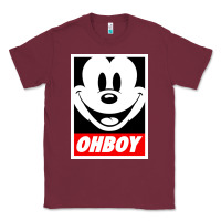 Burgundy ohboy Classic Tee - linhVisuals