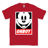Red ohboy Classic Tee - linhVisuals