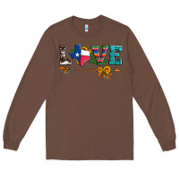 Chestnut love texas serape cowhide cactus and sunflowers Long Sleeve Tee - Artiststas