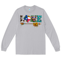 Moon Dust love texas serape cowhide cactus and sunflowers Long Sleeve Tee - Artiststas