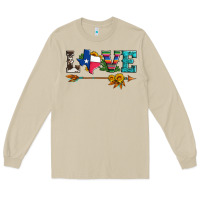 Mushroom love texas serape cowhide cactus and sunflowers Long Sleeve Tee - Artiststas
