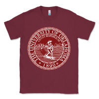 Burgundy university oklahoma Classic Tee - linhVisuals