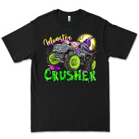 Black Monster Crusher Premium Tee - CowhideDigitalArt