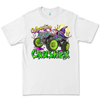 White Monster Crusher Premium Tee - CowhideDigitalArt