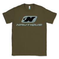 Army Green Nautique Boats Classic Tee - linhVisuals