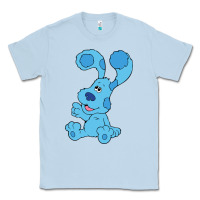 Dusty Blue blues clues on red sofa Classic Tee - linhVisuals