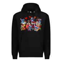 Black christmas stitch coffee cups Premium Hoodie - AdoDesignShop