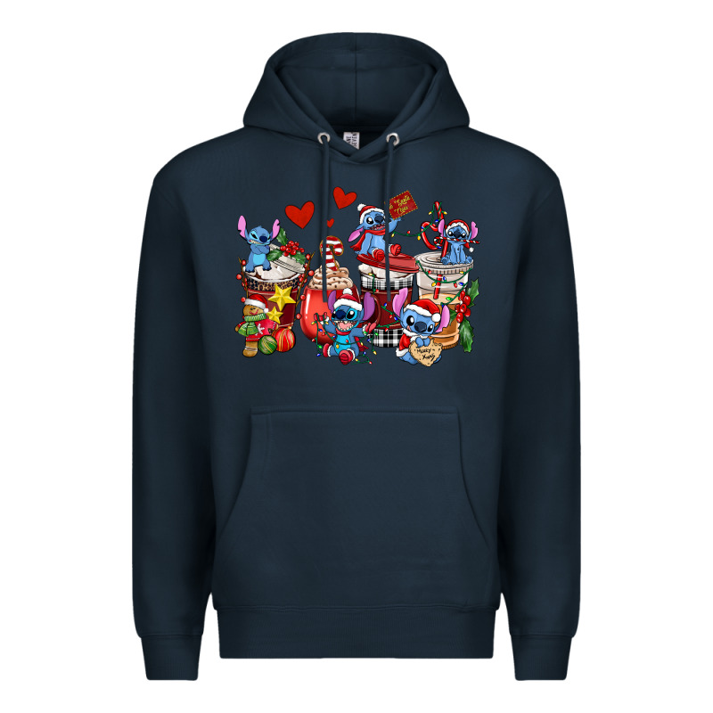 Christmas Stitch Coffee Cups Premium Hoodie by AdoDesignShop | Teevron