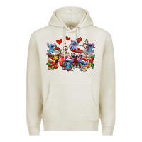 Oatmeal Heather christmas stitch coffee cups Premium Hoodie - AdoDesignShop