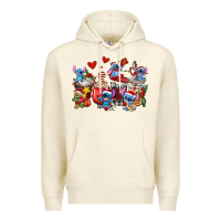 Sandshell christmas stitch coffee cups Premium Hoodie - AdoDesignShop