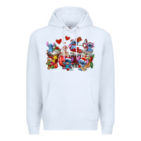 White christmas stitch coffee cups Premium Hoodie - AdoDesignShop