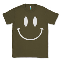 Army Green smily Classic Tee - linhVisuals