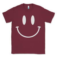 Burgundy smily Classic Tee - linhVisuals