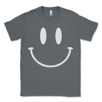 Charcoal Heather smily Classic Tee - linhVisuals